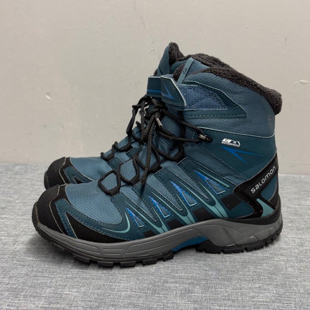 Salomon XA Pro Waterproof Boots Kids 4 Blue 398458 Insulated Winter Hiking